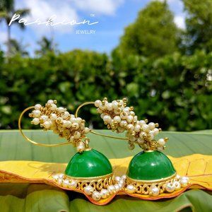 Enamel Exotic Tribal Chic Earrings